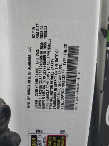 2019 HONDA RIDGELINE #3304059517