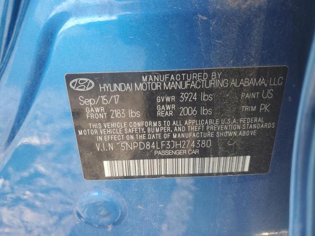 2018 HYUNDAI ELANTRA SE 5NPD84LF3JH274380