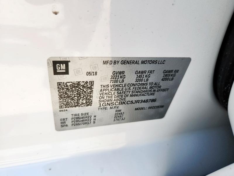 2018 CHEVROLET TAHOE C150 - 1GNSCBKC5JR348786