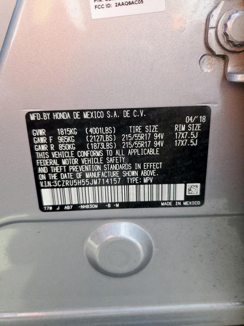 2018 HONDA HR-V EX 3CZRU5H55JM714157