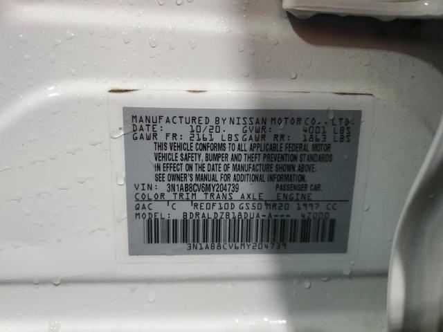 2021 NISSAN SENTRA SV 3N1AB8CV6MY204739