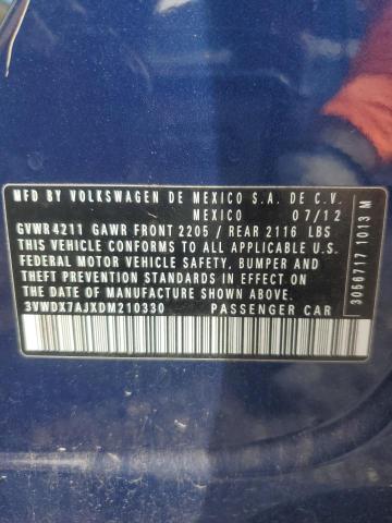 2013 VOLKSWAGEN JETTA SE - 3VWDX7AJXDM210330