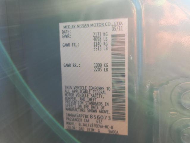 2011 NISSAN MAXIMA S - 1N4AA5AP7BC856073