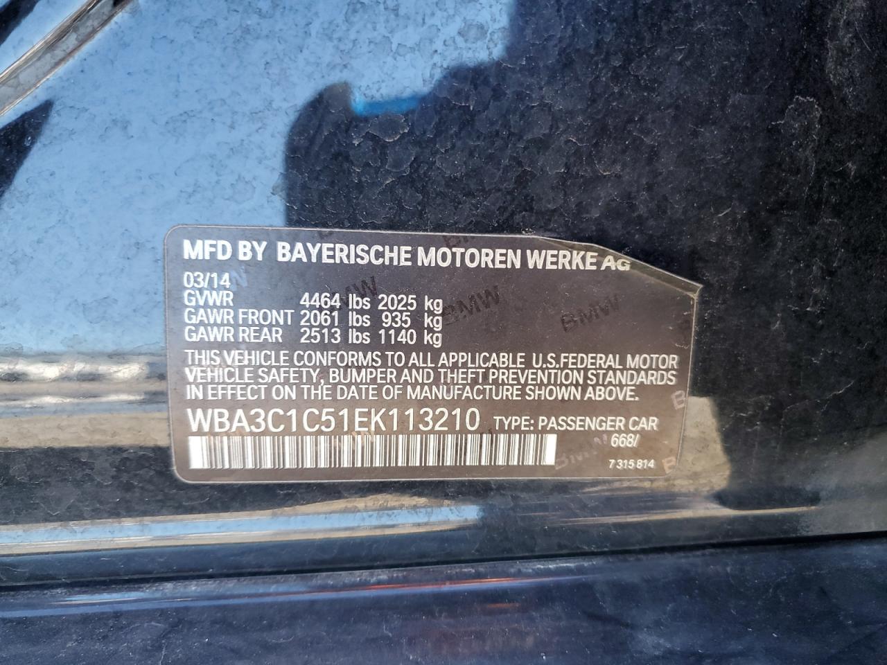 BMW 3 SERIES I SULEV