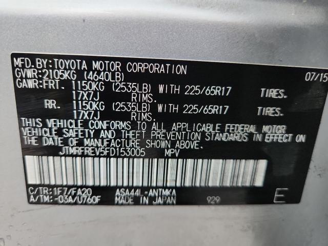 2015 TOYOTA RAV4 XLE - JTMRFREV5FD153005