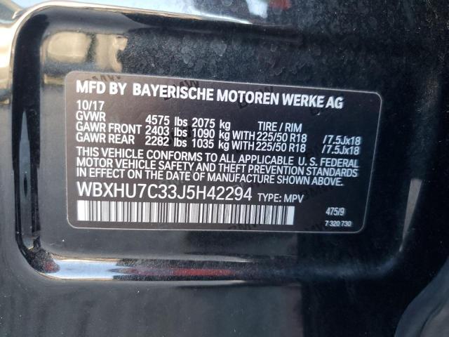 2018 BMW X1 SDRIVE2 WBXHU7C33J5H42294