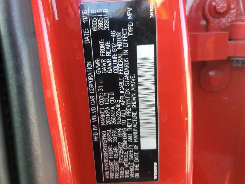 2017 VOLVO XC90 T5 YV4102XM3H1151149