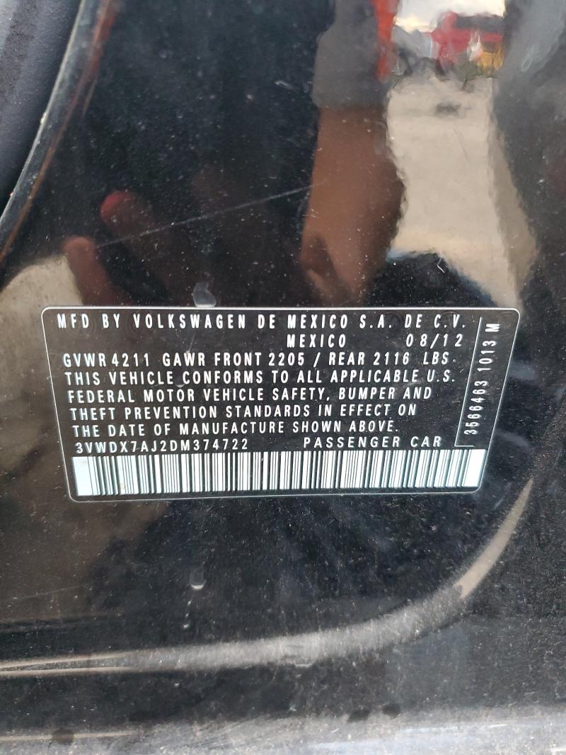 2013 VOLKSWAGEN JETTA SE - 3VWDX7AJ2DM374722