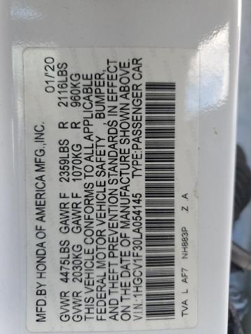 2020 HONDA ACCORD SPORT 1HGCV1F30LA054145