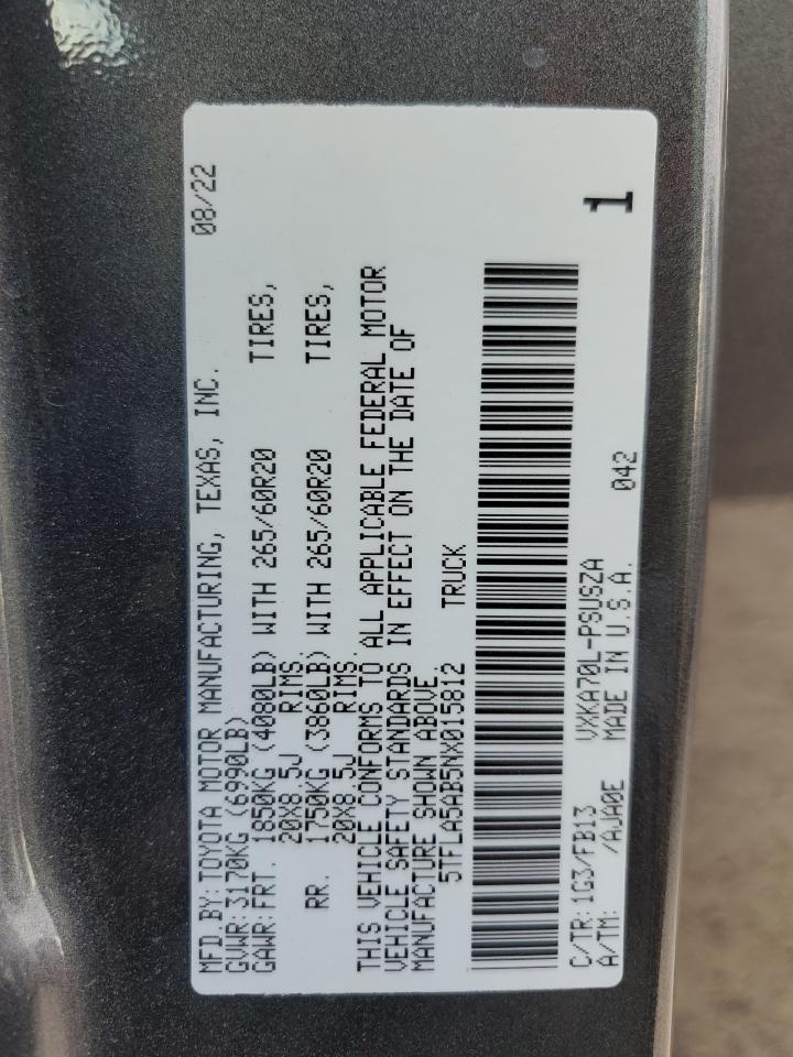 TOYOTA TUNDRA CREWMAX SR