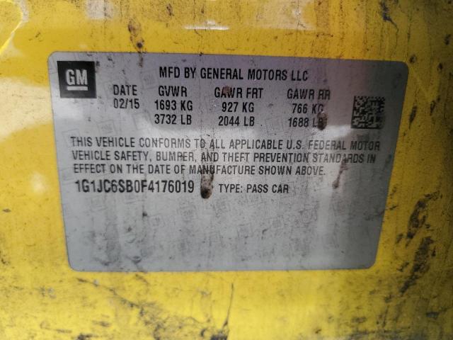 2015 CHEVROLET SONIC LT #3303730444