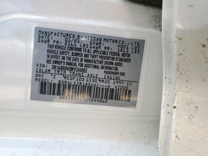 2021 NISSAN SENTRA SR - 3N1AB8DV9MY244862