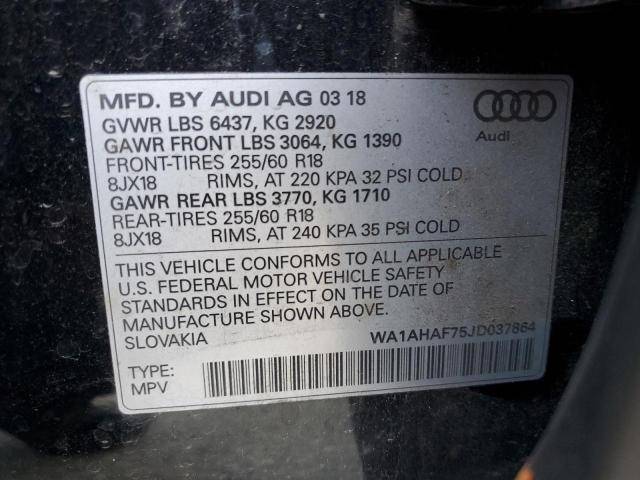 2018 AUDI Q7 PREMIUM WA1AHAF75JD037864