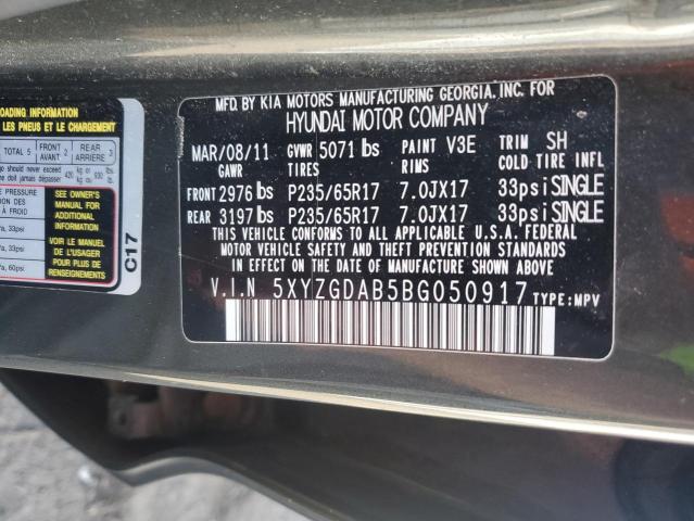 2011 HYUNDAI SANTA FE G - 5XYZGDAB5BG050917