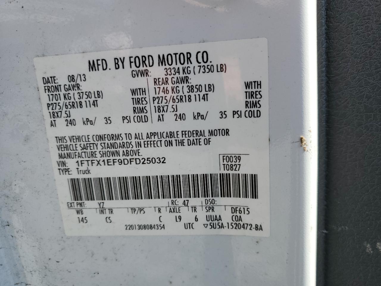 FORD F-150 SUPER CAB