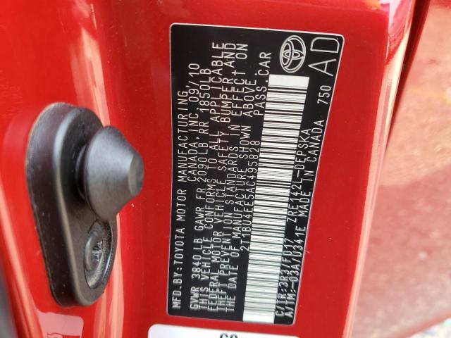 2010 TOYOTA COROLLA BA #3279066224