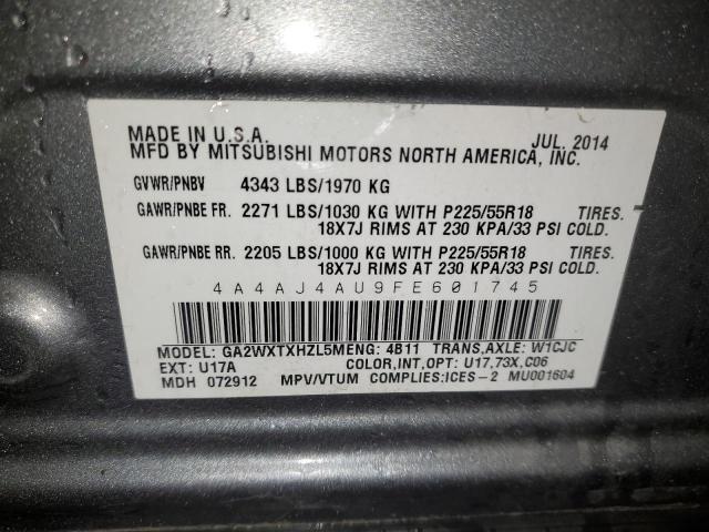 2015 MITSUBISHI RVR GT 4A4AJ4AU9FE601745