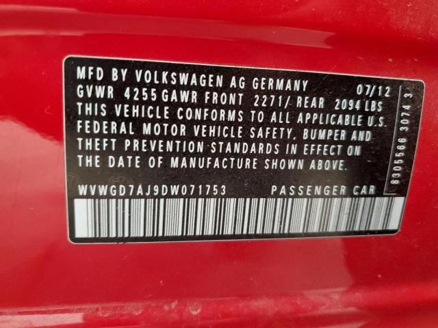 2013 VOLKSWAGEN GTI - WVWGD7AJ9DW071753