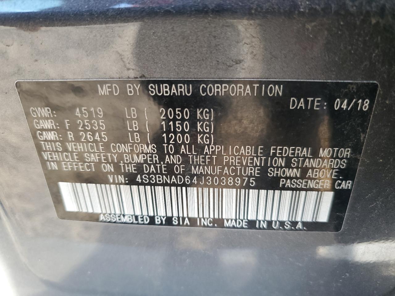 SUBARU LEGACY 2.5I PREMIUM