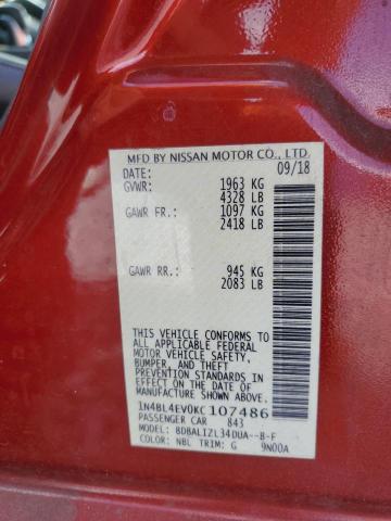 2019 NISSAN ALTIMA SL - 1N4BL4EV0KC107486