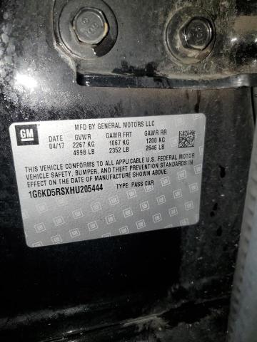 2017 CADILLAC CT6 LUXURY 1G6KD5RSXHU205444