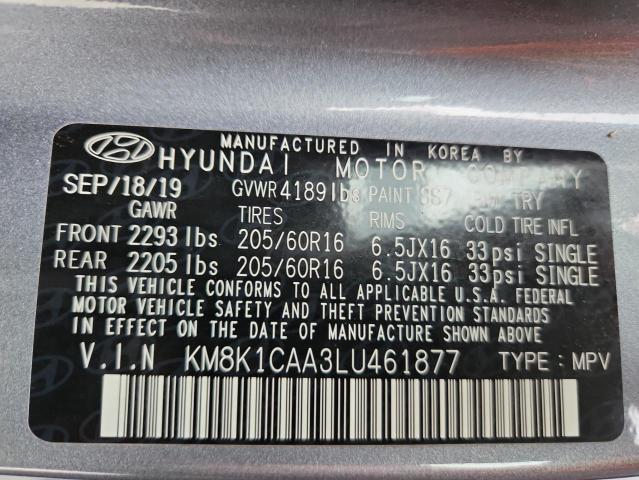 2020 HYUNDAI KONA SE - KM8K1CAA3LU461877