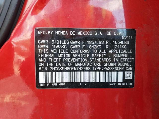 2015 HONDA FIT EX 3HGGK5H80FM742468