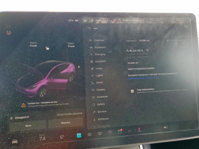 2020 TESLA MODEL Y - 5YJYGDEEXLF032986