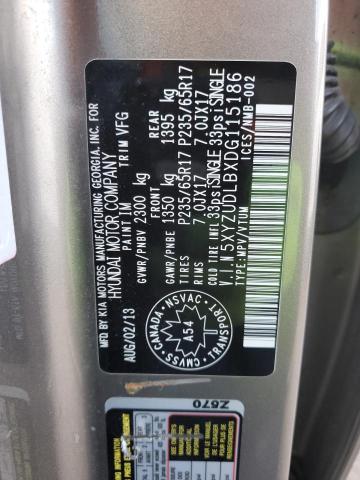 2013 HYUNDAI SANTA FE S - 5XYZUDLBXDG115186