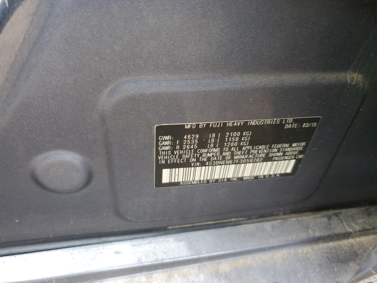 SUBARU LEGACY 3.6R LIMITED