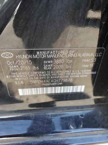 2016 HYUNDAI ELANTRA SE - 5NPDH4AE4GH779878