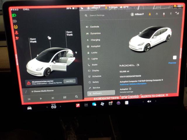 2022 TESLA MODEL 3 5YJ3E1EA1NF119416