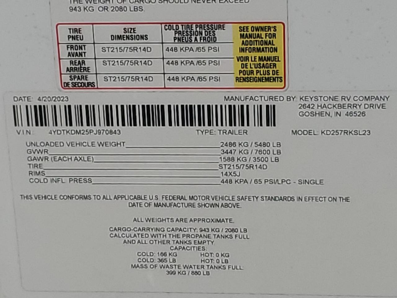 Lot #3291551946 2023 KODI TRAILER