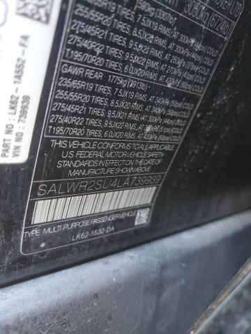 2020 LAND ROVER RANGE ROVE - SALWR2SU4LA739939