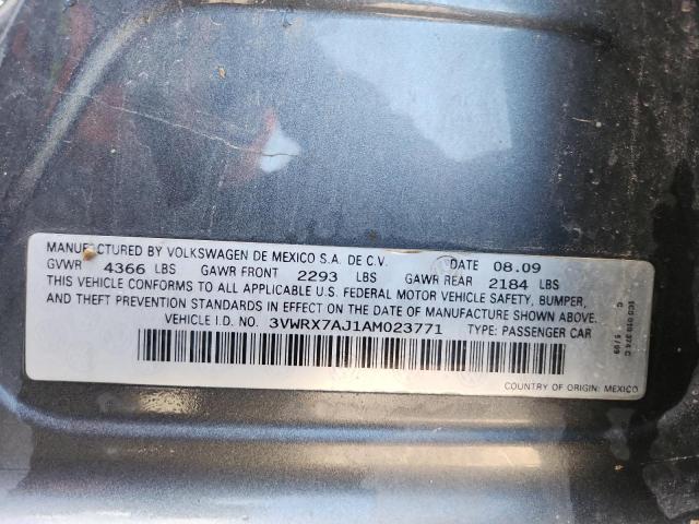 2010 VOLKSWAGEN JETTA SE #3288039141