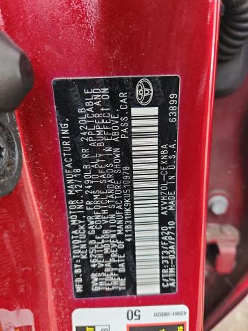 2019 TOYOTA CAMRY LE - 4T1B31HK9KU510978