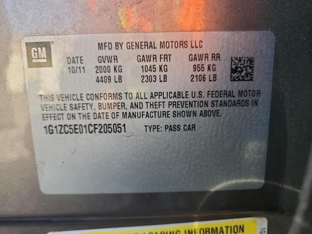 2012 CHEVROLET MALIBU 1LT #3291348186