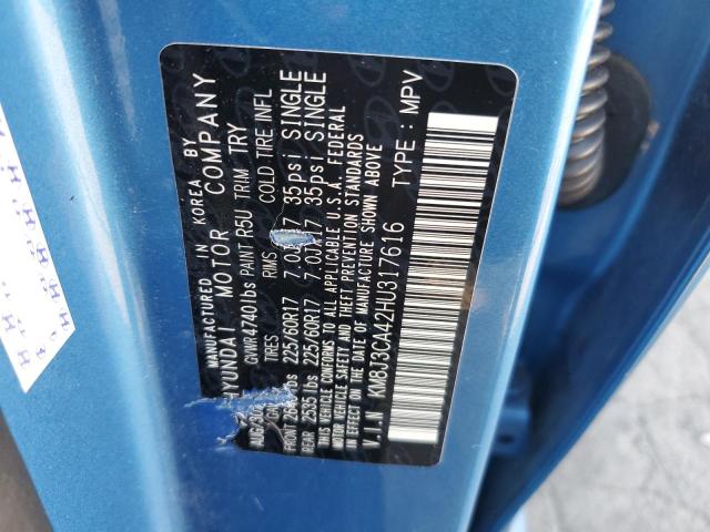 2017 HYUNDAI TUCSON LIMITED KM8J3CA42HU317616