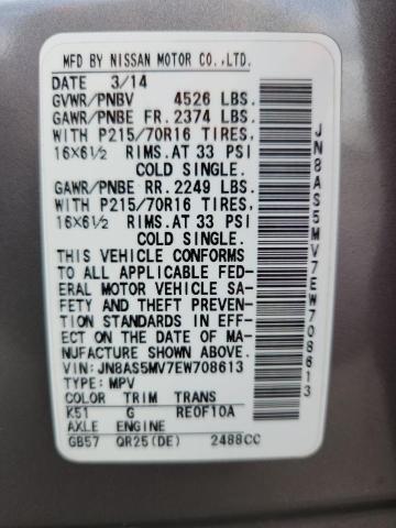 2014 NISSAN ROGUE SELE - JN8AS5MV7EW708613