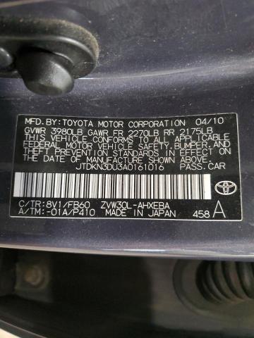 2010 TOYOTA PRIUS - JTDKN3DU3A0161016