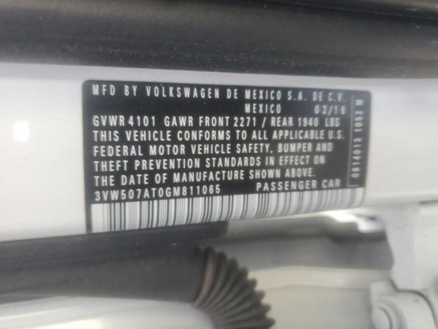 2016 VOLKSWAGEN BEETLE S/S #3290285239