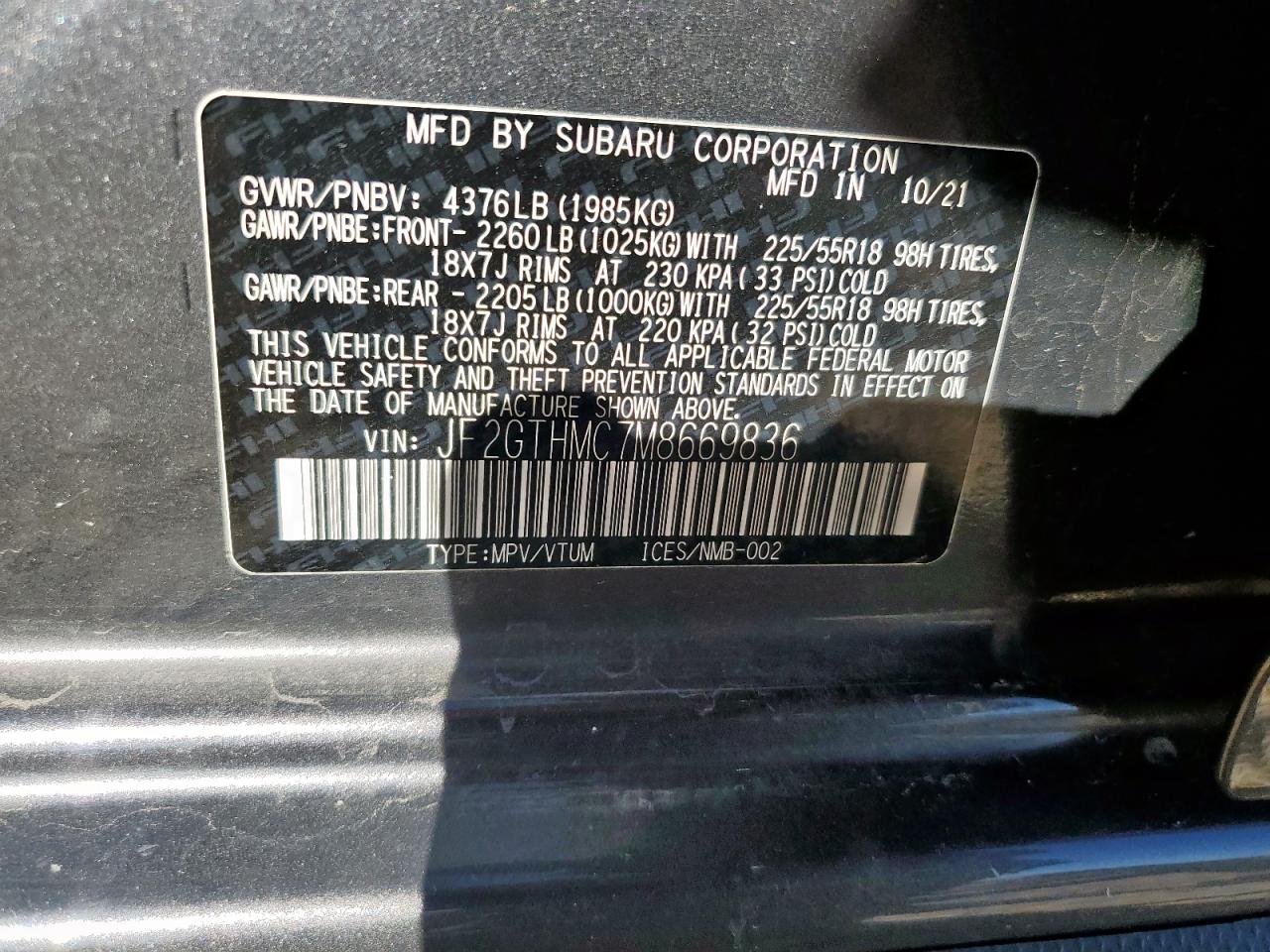 SUBARU CROSSTREK LIMITED