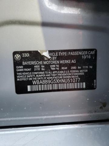 2017 BMW 330 I WBA8B9G5XHNU51077