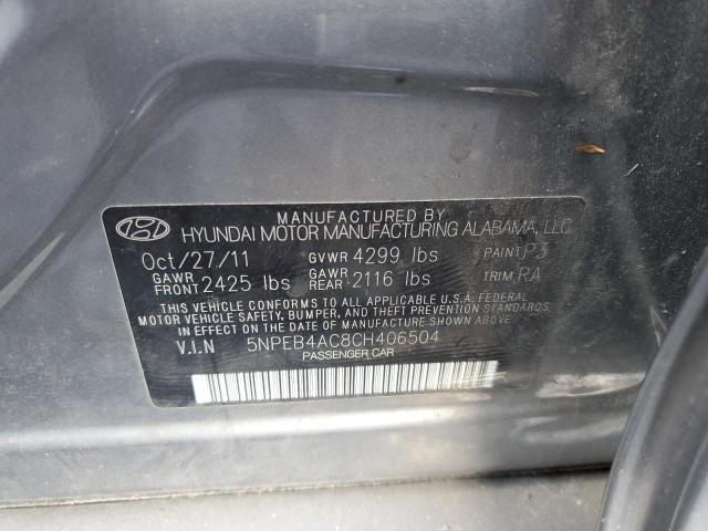 2012 HYUNDAI SONATA GLS #3287662012