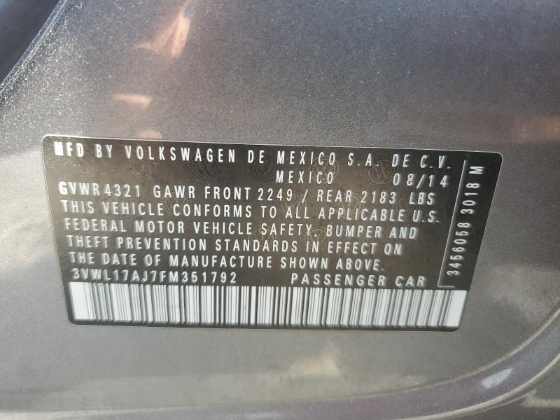 2015 VOLKSWAGEN JETTA SEL - 3VWL17AJ7FM351792