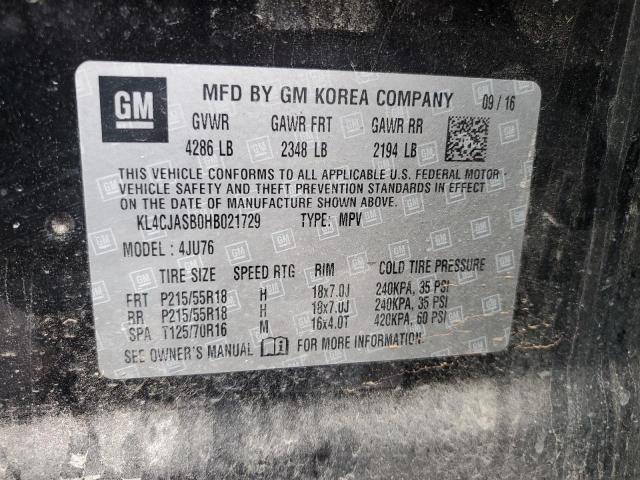 2017 BUICK ENCORE PREFERRED - KL4CJASB0HB021729