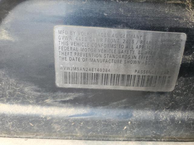 2010 VOLKSWAGEN PASSAT KOM - WVWJM9AN2AE140384