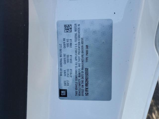 2017 CHEVROLET CAMARO ZL1 1G1FK1R62H0193502