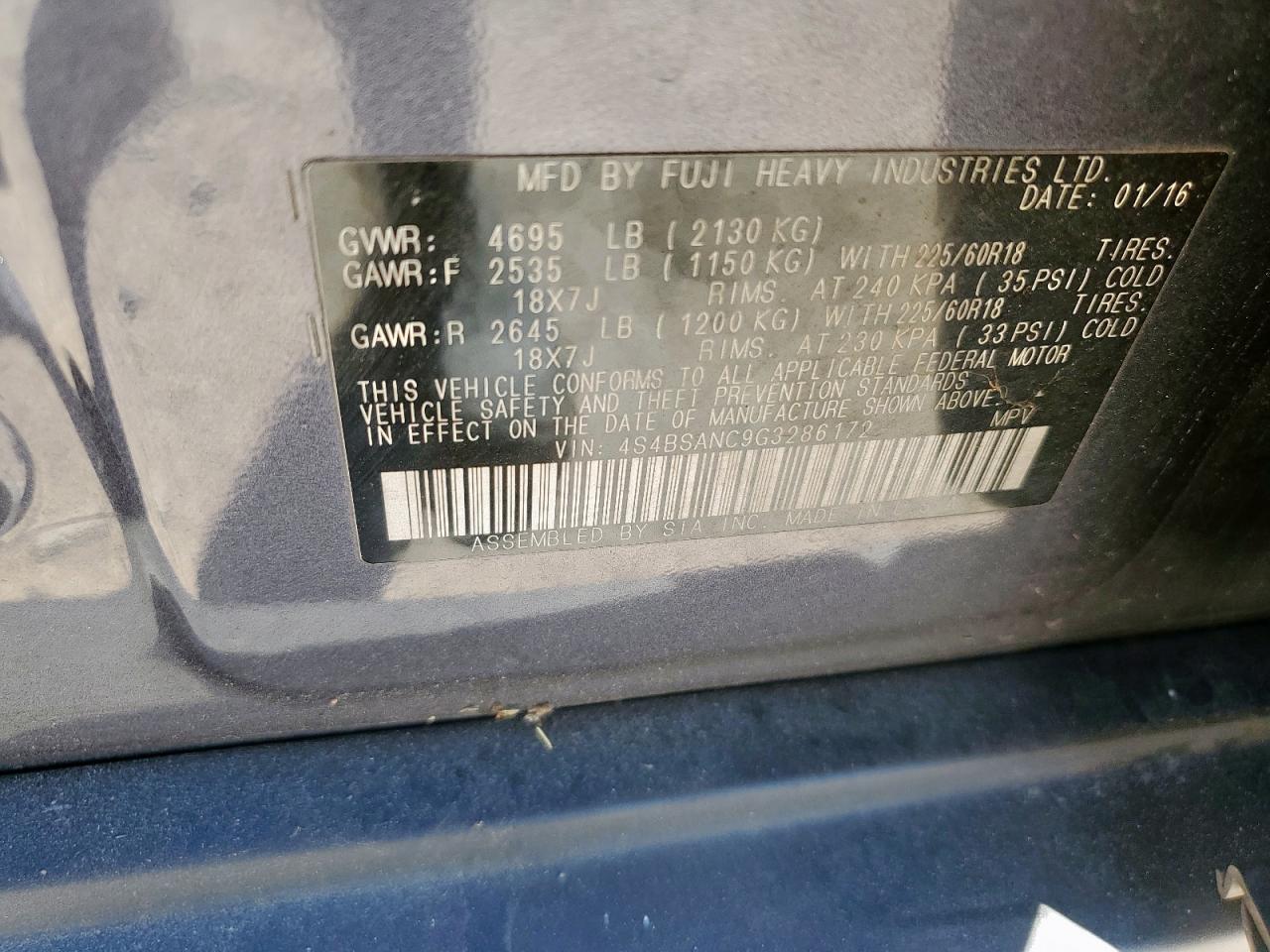 SUBARU OUTBACK 2.5I LIMITED