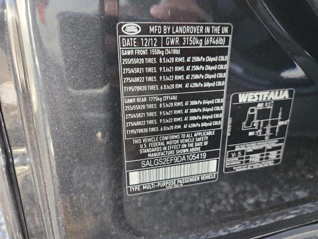 2013 LAND ROVER RANGE ROVE - SALGS2EF9DA105419